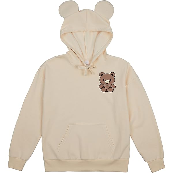 トップス THREE BOUCLE BEAR HOODIE ADLV Three Boucle Bear Black Hoodie | Senikersku